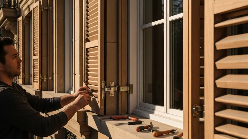 Techniques d'installation de volets battants
